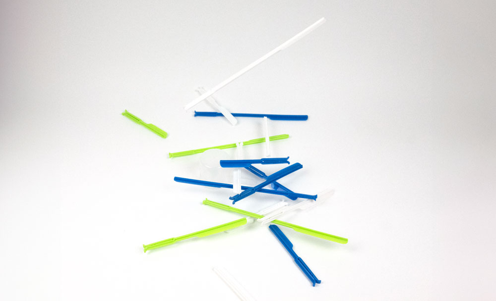 Green, White, and Blue ScoopJacks Stylized Falling