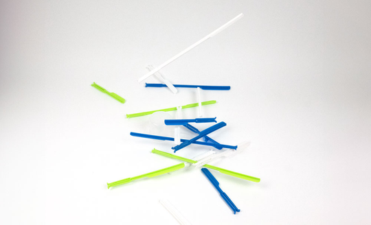 Green, White, and Blue ScoopJacks Stylized Falling