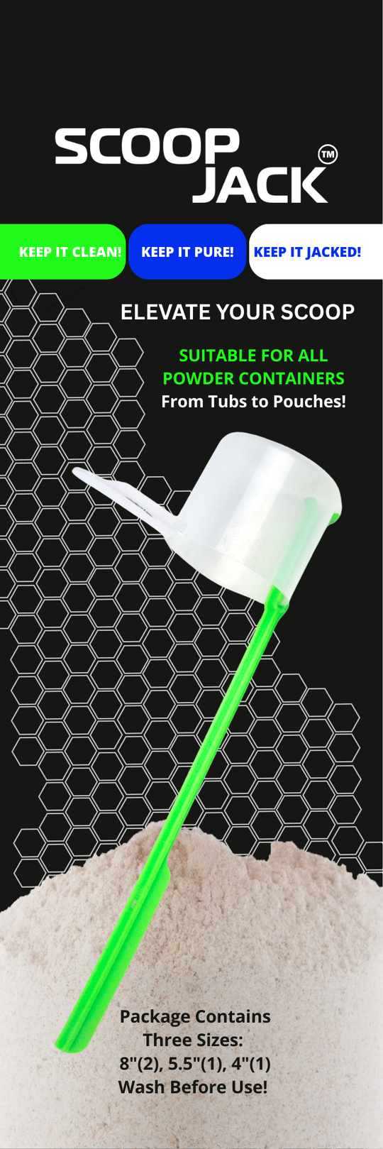 ScoopJack 4-Pack Powder Scoop Holders